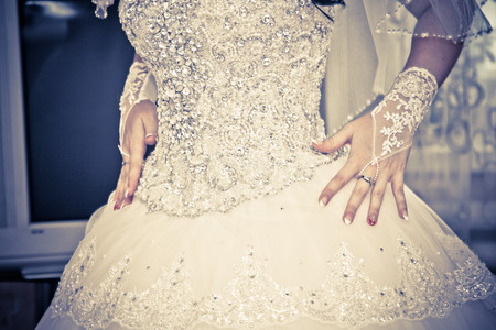 girl in a wedding dressの写真素材