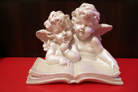statuette two angelsの写真素材