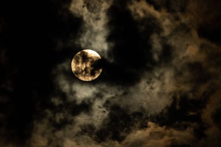 Fullmoon in the skyの写真素材