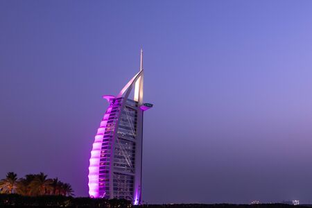 Landscape of dubai by night