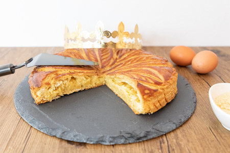 Galette des rois during the epiphanyの写真素材