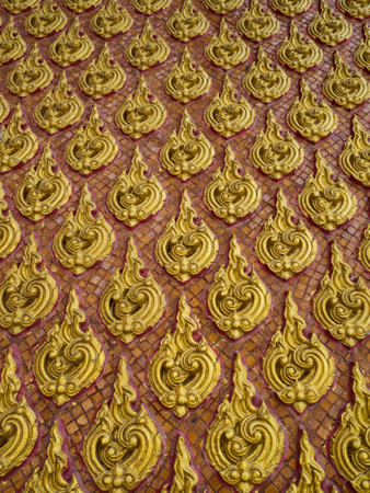 Thai stucco on the wall.の写真素材