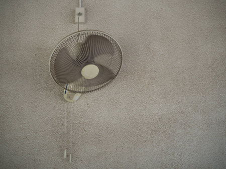 Fan on the wallの写真素材