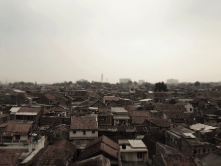 A slum area in Bandung Indonesiaの素材