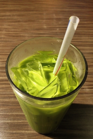 The best fusion of thai ice tea and japanese green teaの素材
