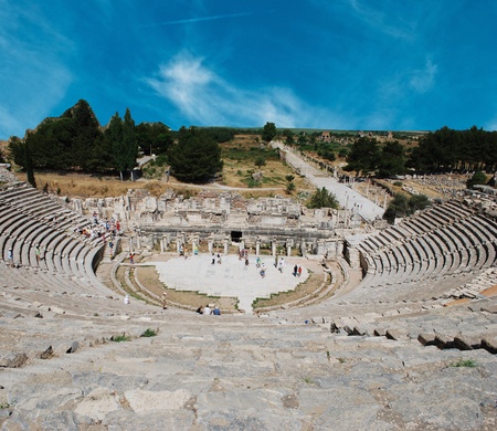Amphitheater (Coliseum) in Ephesus (Efes) Turkey, Asia 