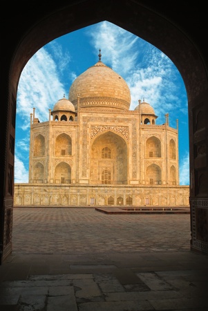 Taj Mahal in India の写真素材
