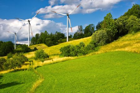 Wind turbines farmの写真素材