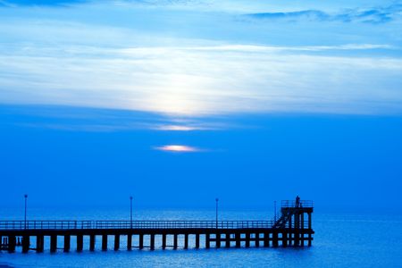 Blue sunsetの写真素材