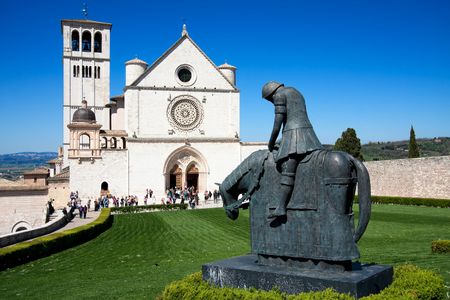 Basilica of Saint Francis, Assisi, Italyの写真素材