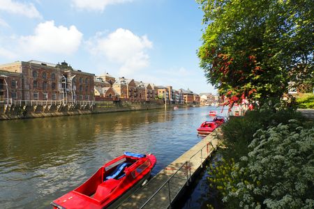 The River Ouse in the city of York, UKの写真素材