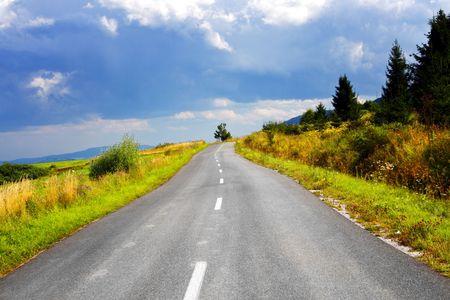 Country roadの写真素材