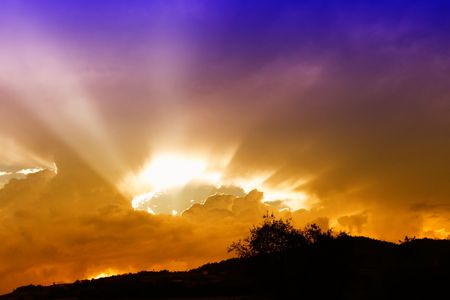 Mountain Sunsetの写真素材