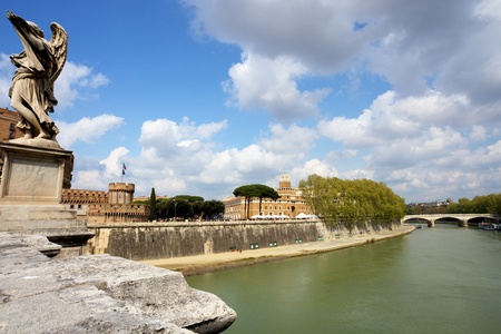 Tiber river in Romeの写真素材