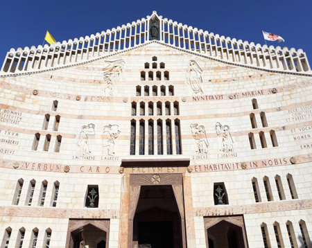 The Basilica of the Annunciation in Nazarethのeditorial素材