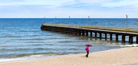 Walking on the beachのeditorial素材