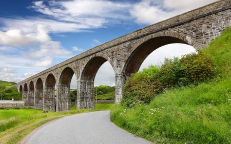 Railway Viaduct in Cullen Scotlandの写真素材