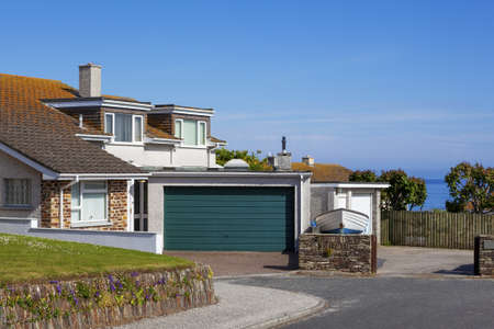 House by the sea with garageの写真素材