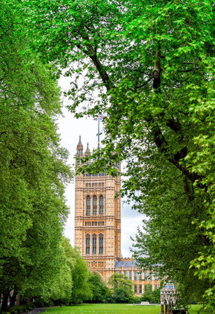 Tower of Palace of Westminster Londonのeditorial素材
