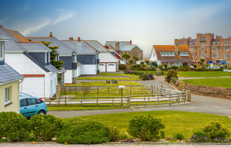 A beautiful seaside resort in northern Europe Scotlandの写真素材