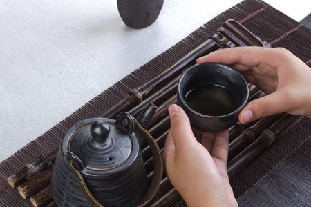Chinese kung fu tea ceremonyの写真素材
