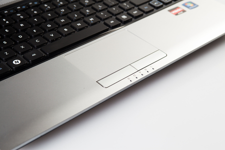 laptop keypad close up viewのeditorial素材