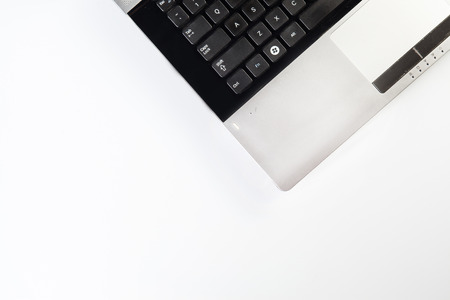 laptop on white backgroundのeditorial素材