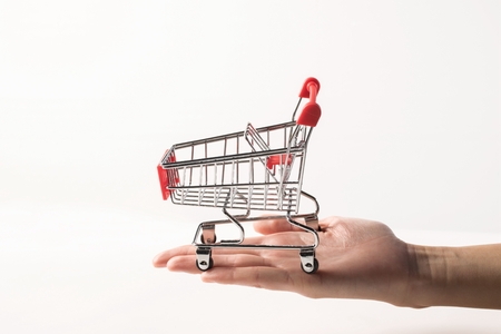 Shopping Cart on white backgroundの写真素材