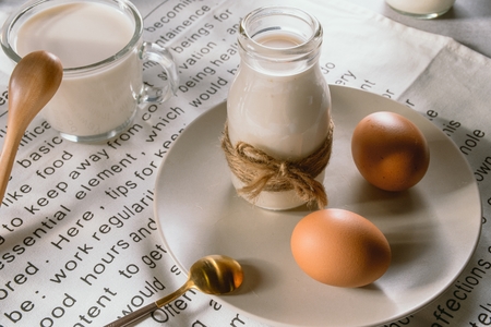 Egg and milk breakfast