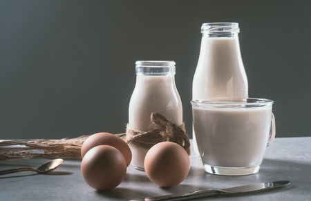 Egg and milk breakfast