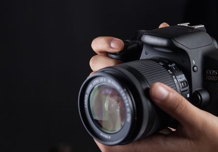Holding the cameraのeditorial素材