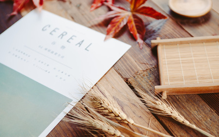 Creative display of literary and artistic tabletopの写真素材