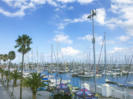 Foreign ports landscape view during sunny dayのeditorial素材