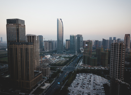 City panoramic aerial photographのeditorial素材