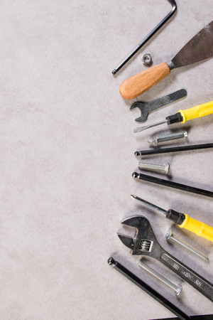 Handcraft worktable toolsのeditorial素材