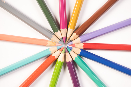 Color pencil and stationeryの写真素材