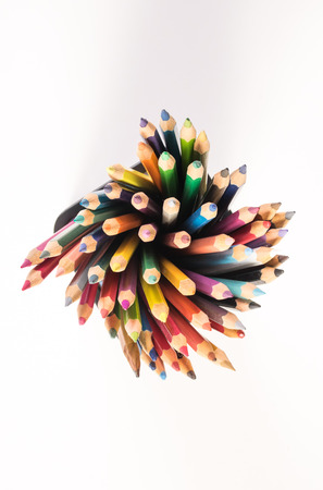 Color pencil and stationeryの写真素材
