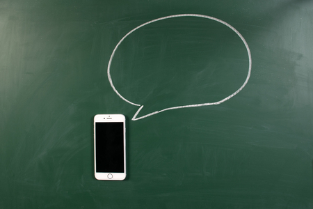 The concept of SMS dialog box of mobile phoneの写真素材