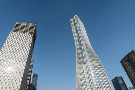 Qianjiang New Town buildingのeditorial素材