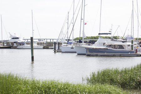 boats in dockの写真素材
