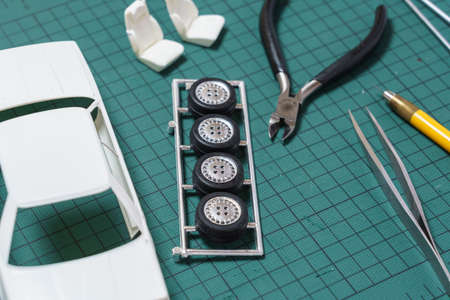 plastic model of a car