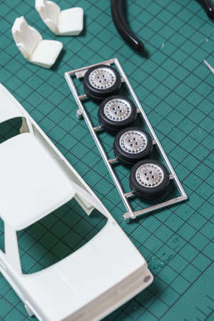 plastic model of a car