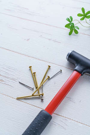 DIY tools placed on a wooden board