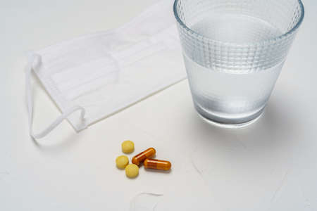 Close up tablet and capsules supplementの写真素材