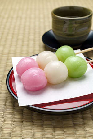 Japanese three colored dumplings 'Sanshoku Dango'