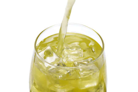 Iced green tea (Japanese tea)の写真素材