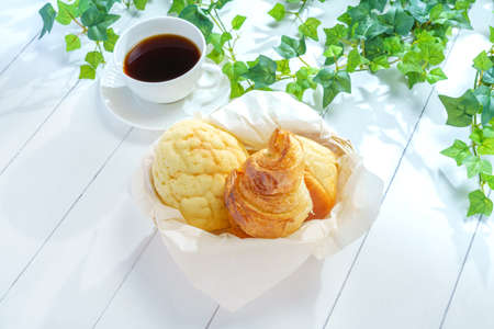 Bread on wooden table