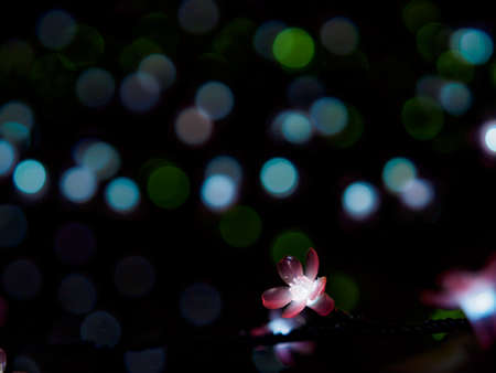 Illumination (Defocused image of illuminated city)の写真素材
