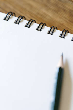 Memo pad on wooden table