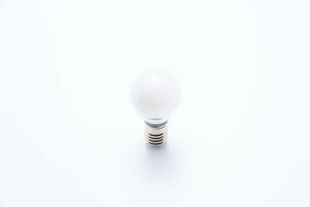 Light bulb isolated on white backgroundの写真素材